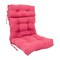 20-inch by 42-inch Solid Microsuede Tufted Chair Cushion Pink-Color